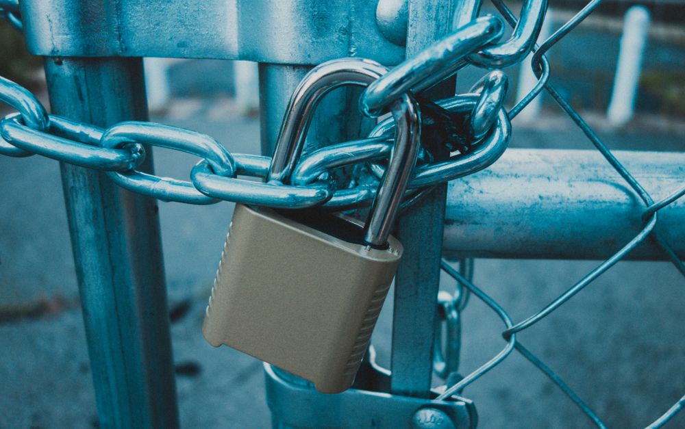 A lock on a gate